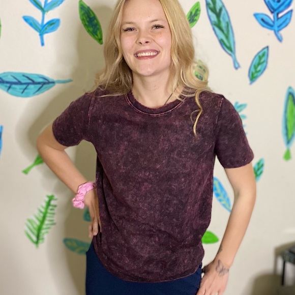 Berry Mineral Wash Tee - Picture 3 of 4